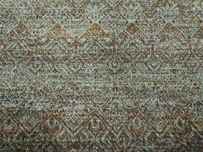 Modern / Contemporary hand-knotted wool rug in Green, 11'11" x 14'11" — SKU O077085 (view 8)