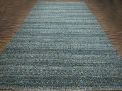 Modern / Contemporary hand-knotted wool rug in Blue, 11'11" x 15'1" — SKU O077086 (view 2)