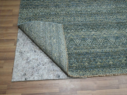 Modern / Contemporary hand-knotted wool rug in Blue, 11'11" x 15'1" — SKU O077086 (view 4)