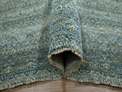 Modern / Contemporary hand-knotted wool rug in Blue, 11'11" x 15'1" — SKU O077086 (view 5)