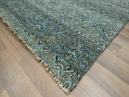 Modern / Contemporary hand-knotted wool rug in Blue, 11'11" x 15'1" — SKU O077086 (view 6)