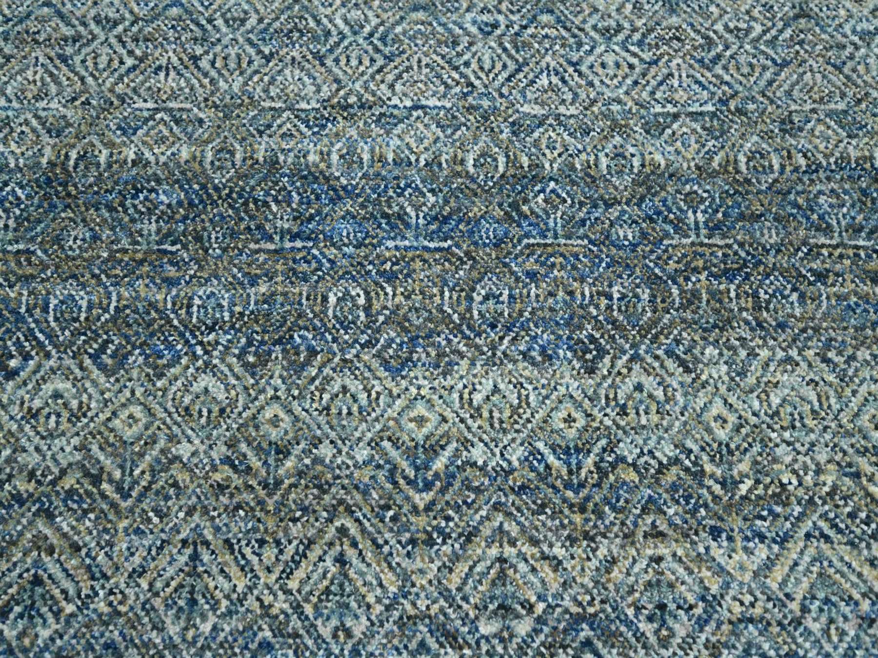 Modern / Contemporary hand-knotted wool rug in Blue, 11'11" x 15'1" — SKU O077086 (view 8)