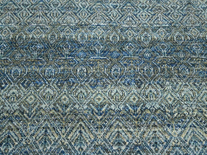 Modern / Contemporary hand-knotted wool rug in Blue, 11'11" x 15'1" — SKU O077086 (view 8)