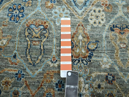 Agra Oushak hand-knotted wool rug in Green, 10'1" x 14' — SKU O077089 (view 7)