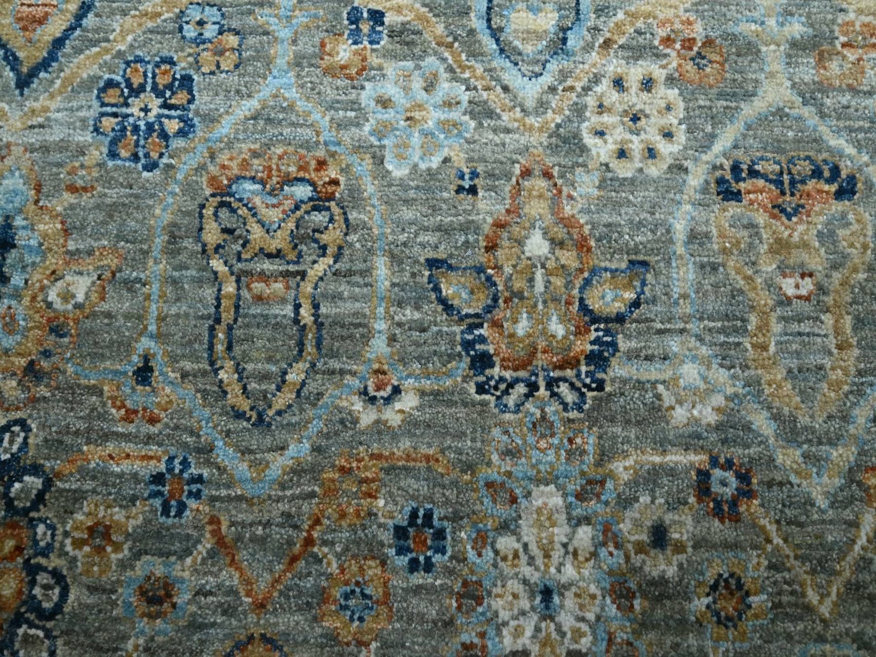 Agra Oushak hand-knotted wool rug in Green, 10'1" x 14' — SKU O077089 (view 8)