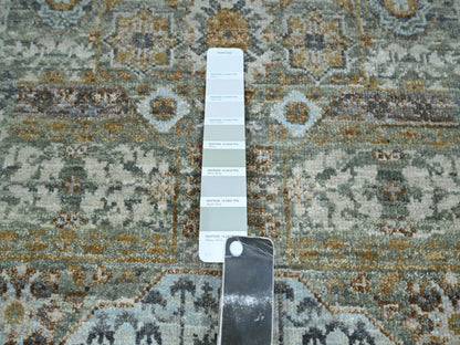 Mamluk Mamluk hand-knotted wool runner in Green, 2'8" x 21'11" — SKU O077094 (view 4)