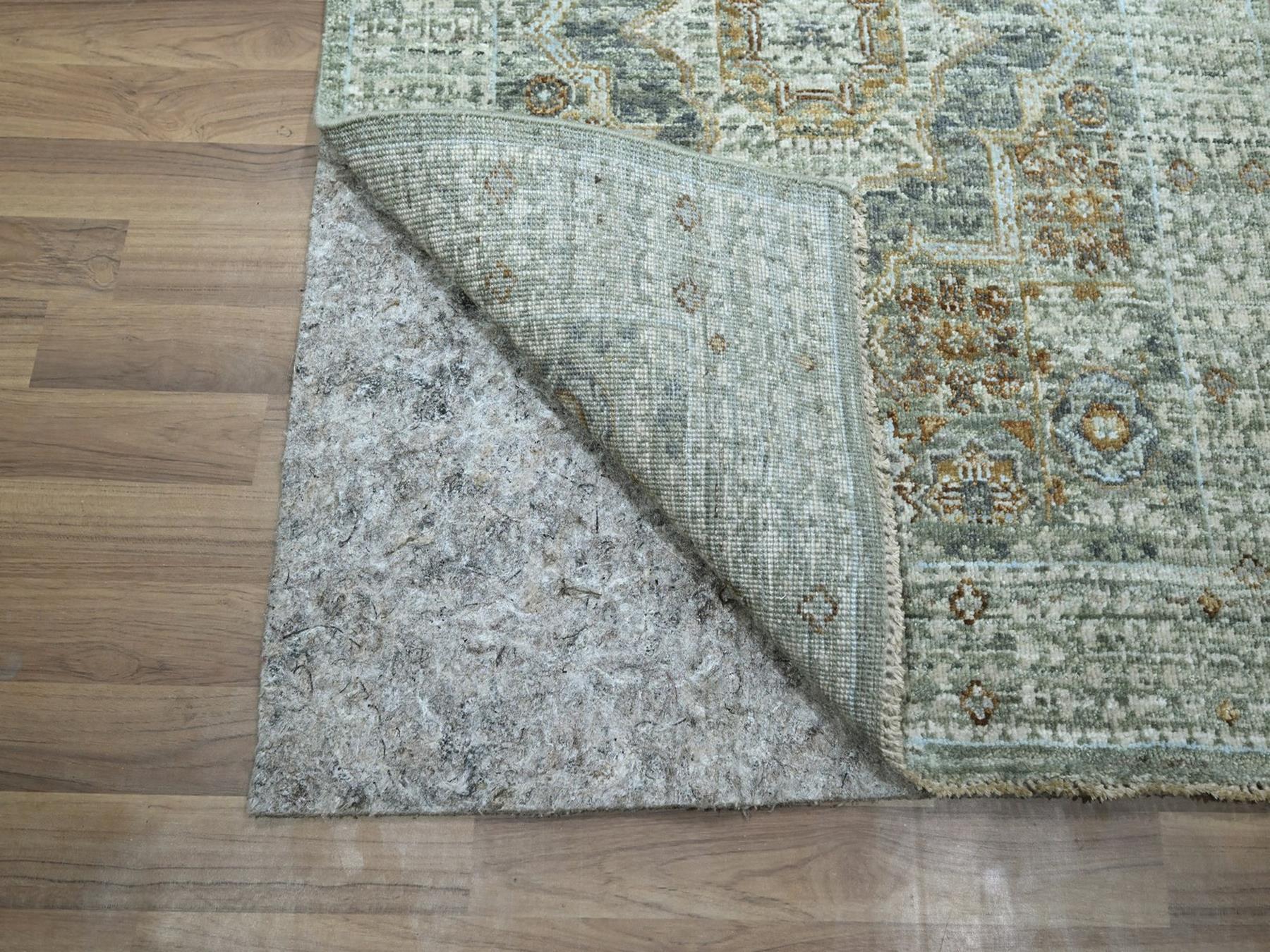 Mamluk Mamluk hand-knotted wool runner in Green, 2'8" x 25'10" — SKU O077095 (view 3)