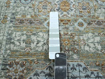 Mamluk Mamluk hand-knotted wool runner in Green, 2'8" x 25'10" — SKU O077095 (view 4)