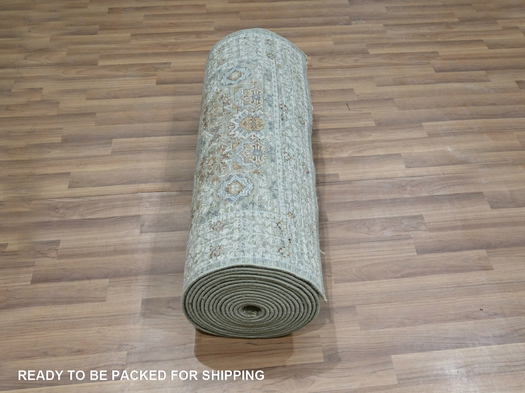 Mamluk Mamluk hand-knotted wool runner in Green, 2'8" x 25'10" — SKU O077095 (view 5)