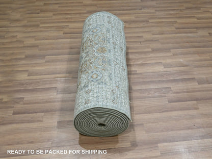 Mamluk Mamluk hand-knotted wool runner in Green, 2'8" x 25'10" — SKU O077095 (view 5)