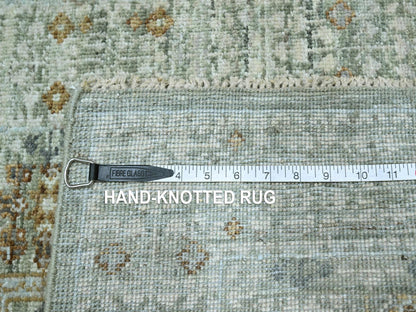 Mamluk Mamluk hand-knotted wool runner in Green, 2'8" x 25'10" — SKU O077095 (view 7)