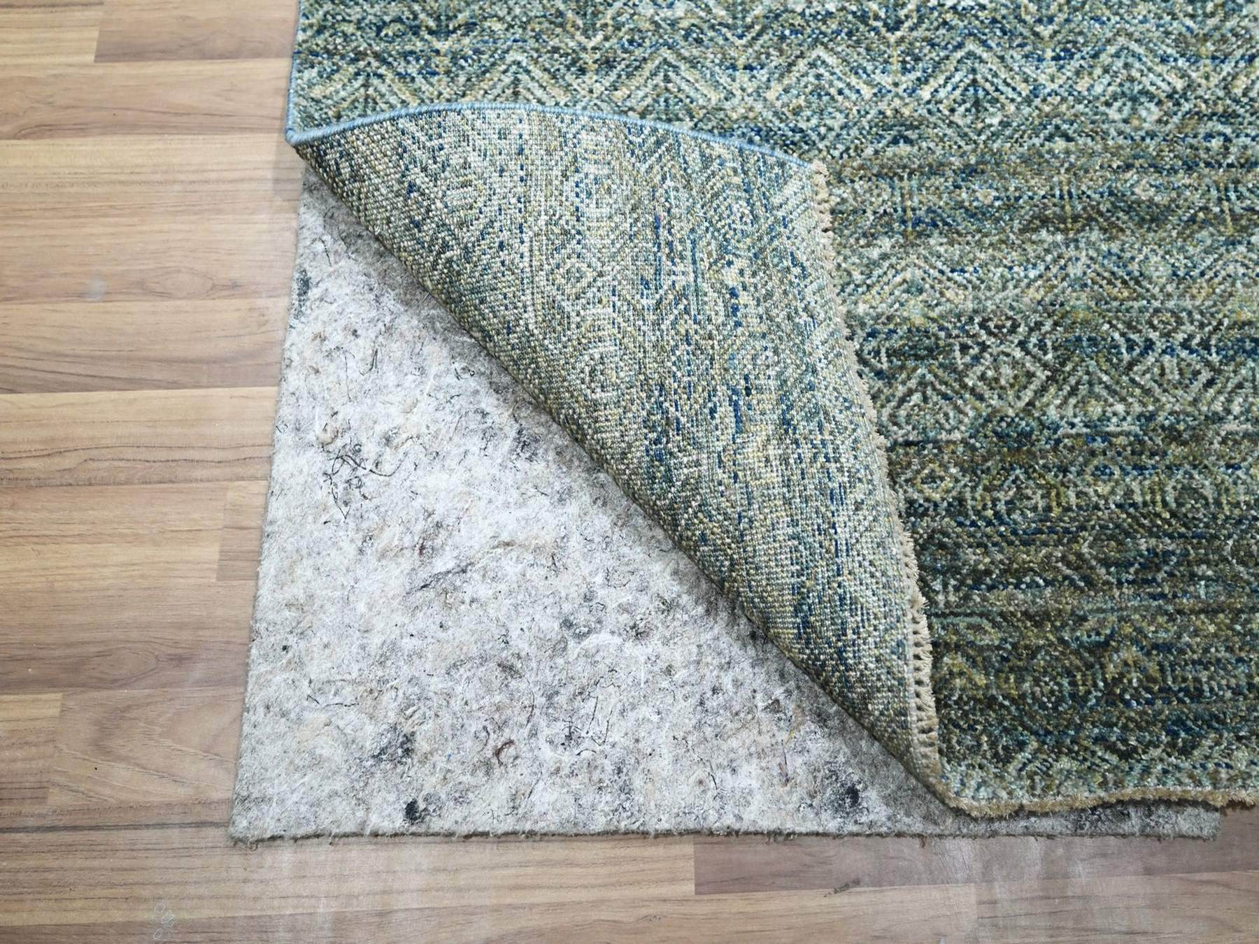 Modern / Contemporary hand-knotted wool runner in Blue, 2'6" x 25'11" — SKU O077097 (view 3)