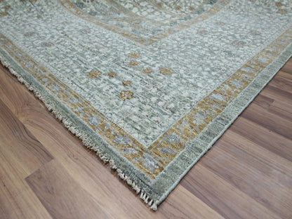 Mamluk Mamluk hand-knotted wool rug in Green, 8'11" x 12'1" — SKU O077099 (view 6)