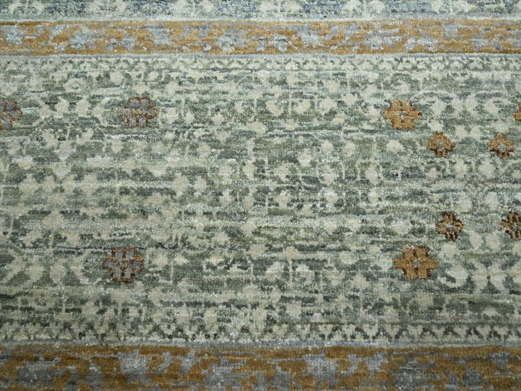 Mamluk Mamluk hand-knotted wool rug in Green, 9'1" x 12' — SKU O077100 (view 8)
