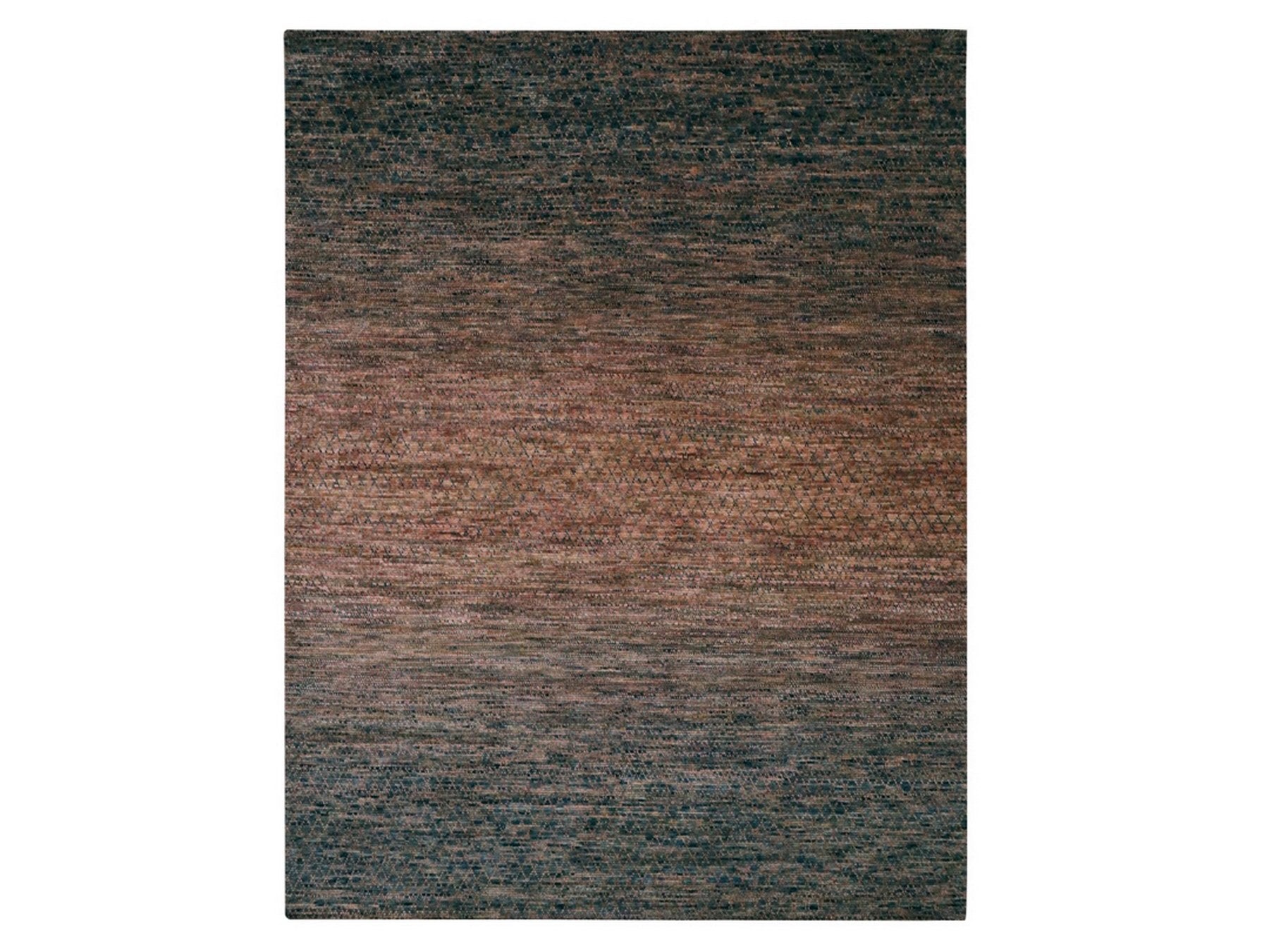 Modern / Contemporary hand-knotted wool rug in Brown, 9'1" x 11'11" — SKU O077102