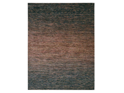 Modern / Contemporary hand-knotted wool rug in Brown, 9'1" x 11'11" — SKU O077102