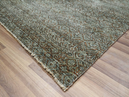 Modern / Contemporary hand-knotted wool rug in Green, 9' x 11'10" — SKU O077103 (view 6)