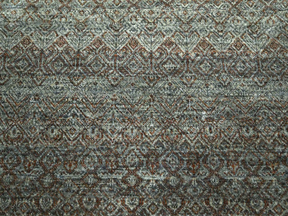 Modern / Contemporary hand-knotted wool rug in Green, 9' x 11'10" — SKU O077103 (view 8)