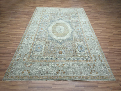 Mamluk Mamluk hand-knotted wool rug in Green, 8' x 10' — SKU O077105 (view 2)