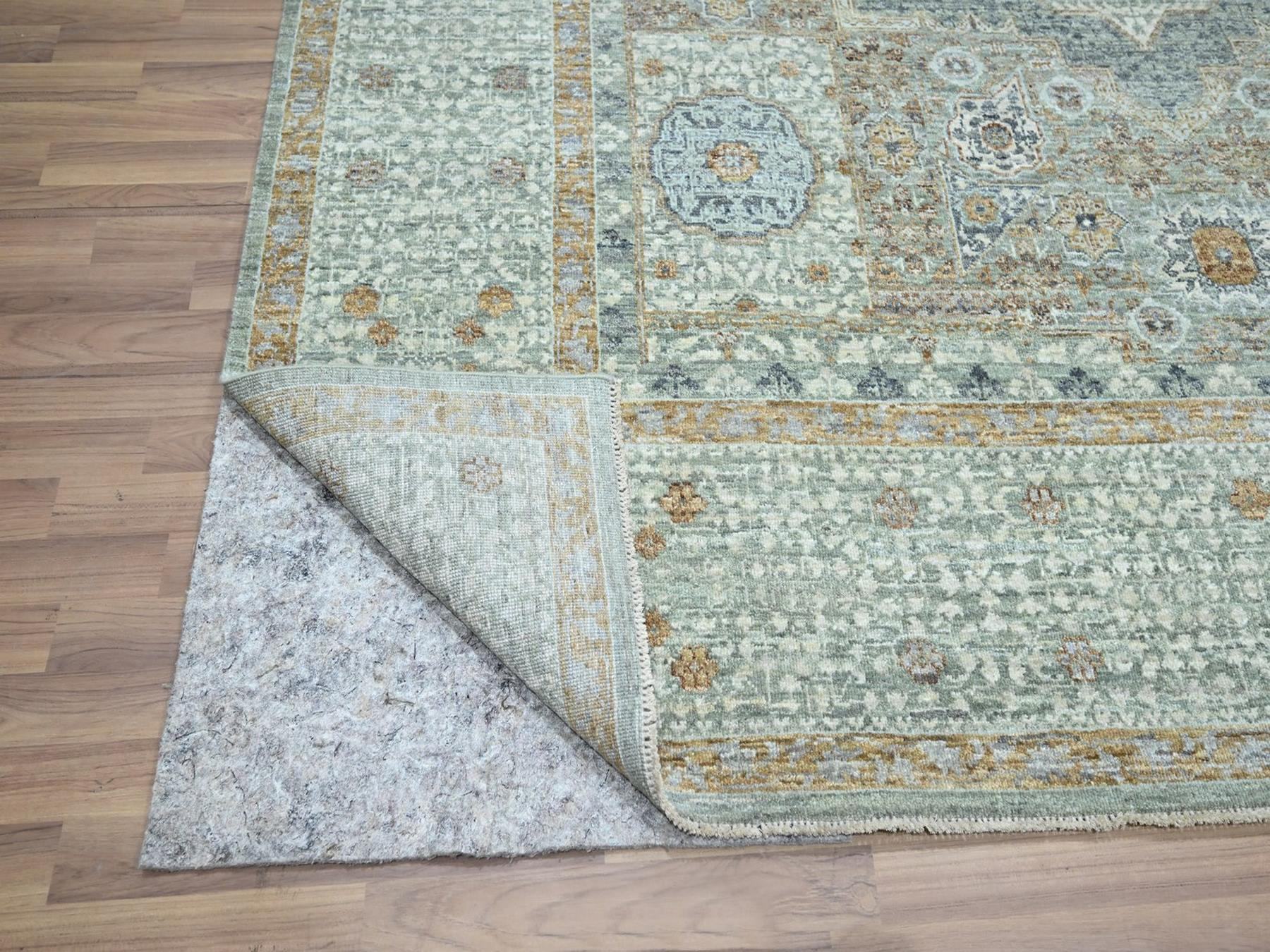 Mamluk Mamluk hand-knotted wool rug in Green, 8' x 10' — SKU O077105 (view 4)