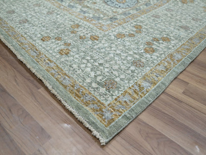Mamluk Mamluk hand-knotted wool rug in Green, 8' x 10' — SKU O077105 (view 6)