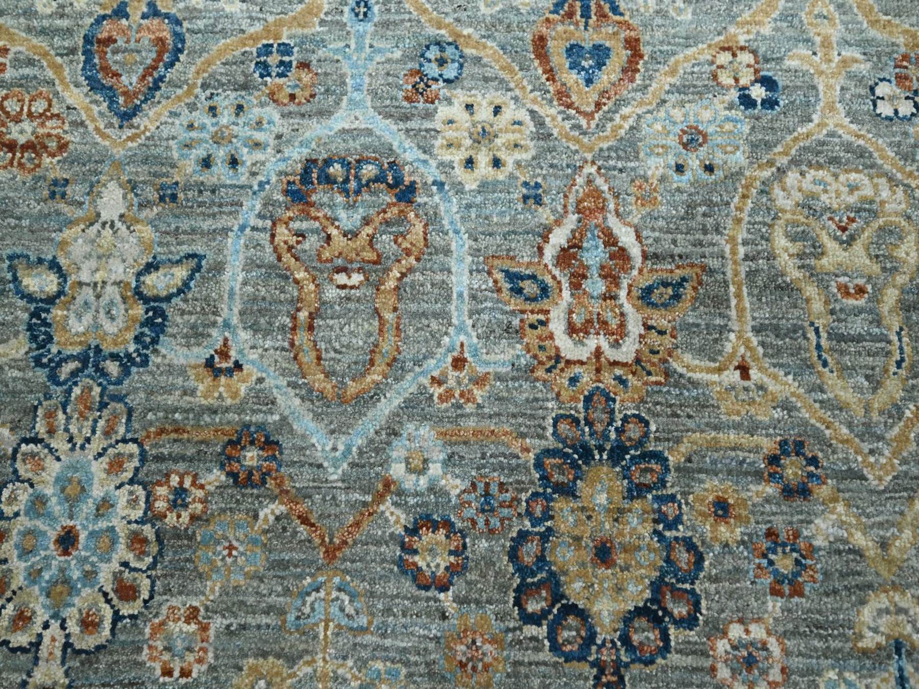 Agra Oushak hand-knotted wool rug in Green, 8'1" x 10'1" — SKU O077106 (view 8)