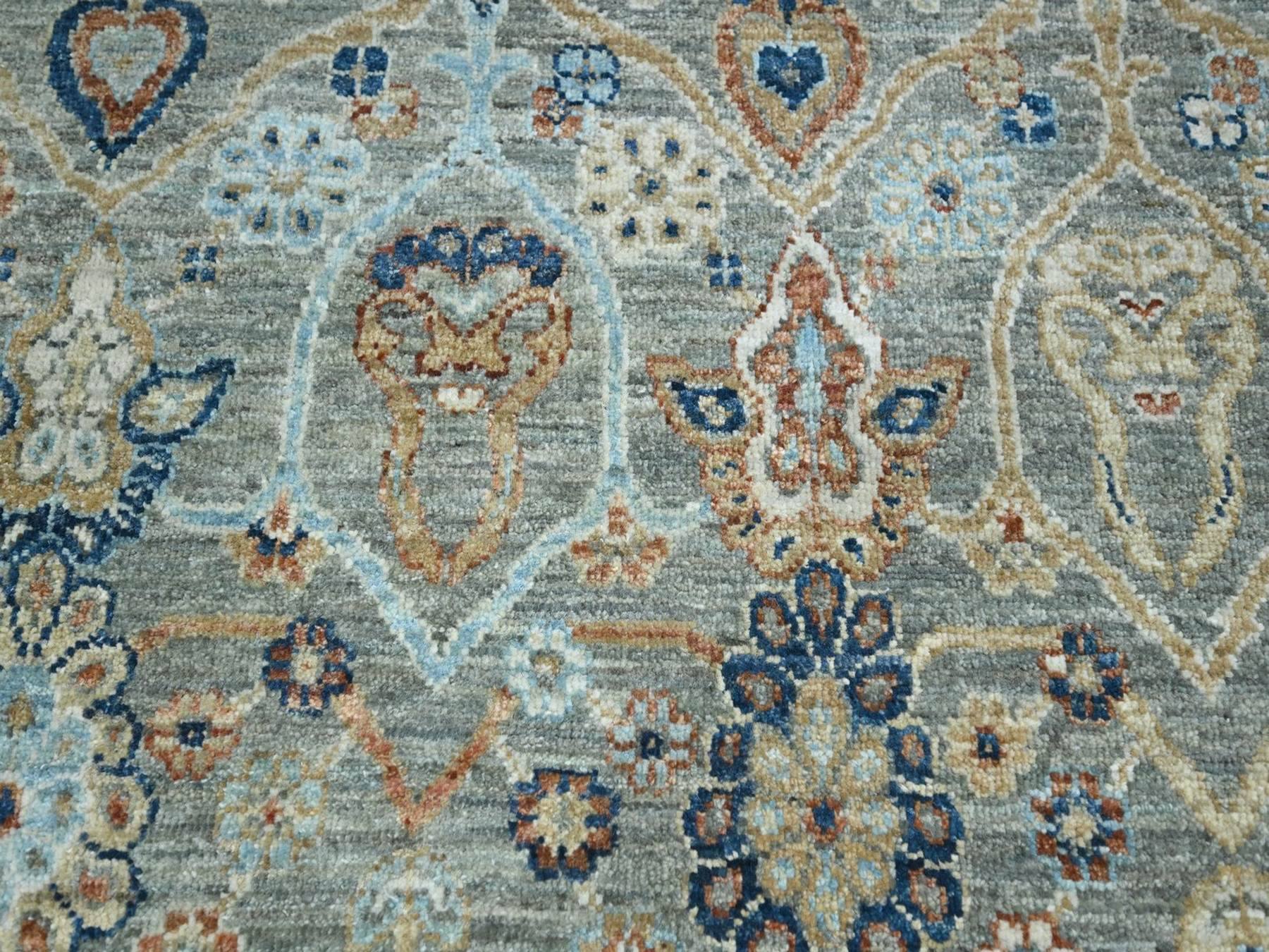 Agra Oushak hand-knotted wool rug in Green, 8'1" x 10' — SKU O077107 (view 8)