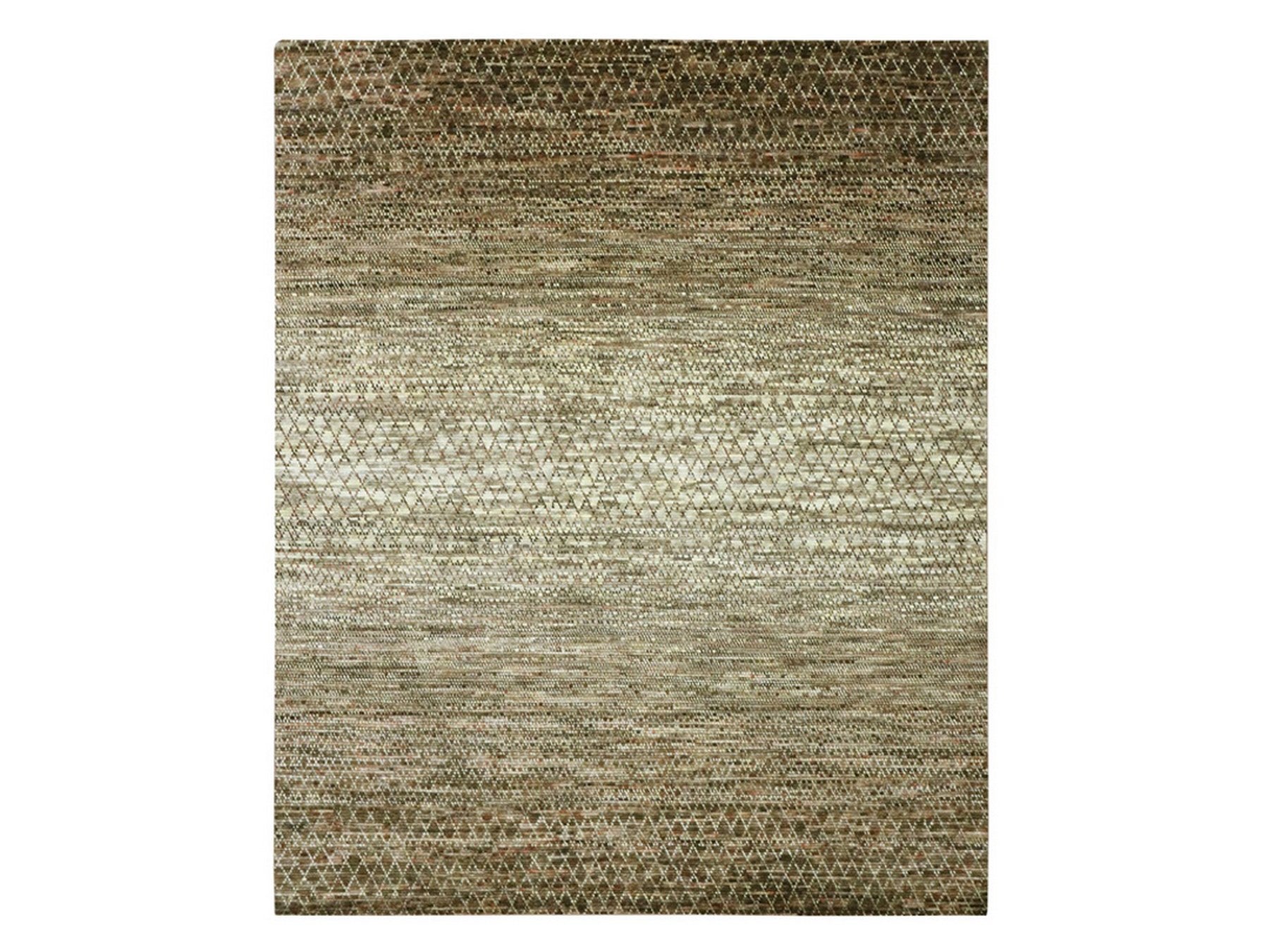 Modern / Contemporary hand-knotted wool rug in Brown, 8'1" x 10' — SKU O077108