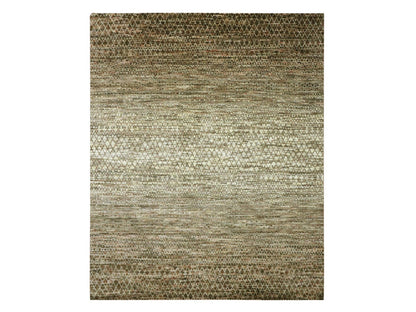 Modern / Contemporary hand-knotted wool rug in Brown, 8'1" x 10' — SKU O077108