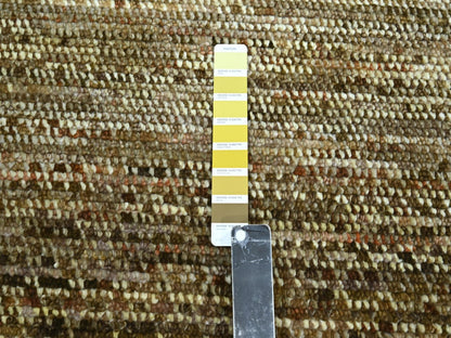 Modern / Contemporary hand-knotted wool rug in Brown, 8'1" x 10' — SKU O077108 (view 7)