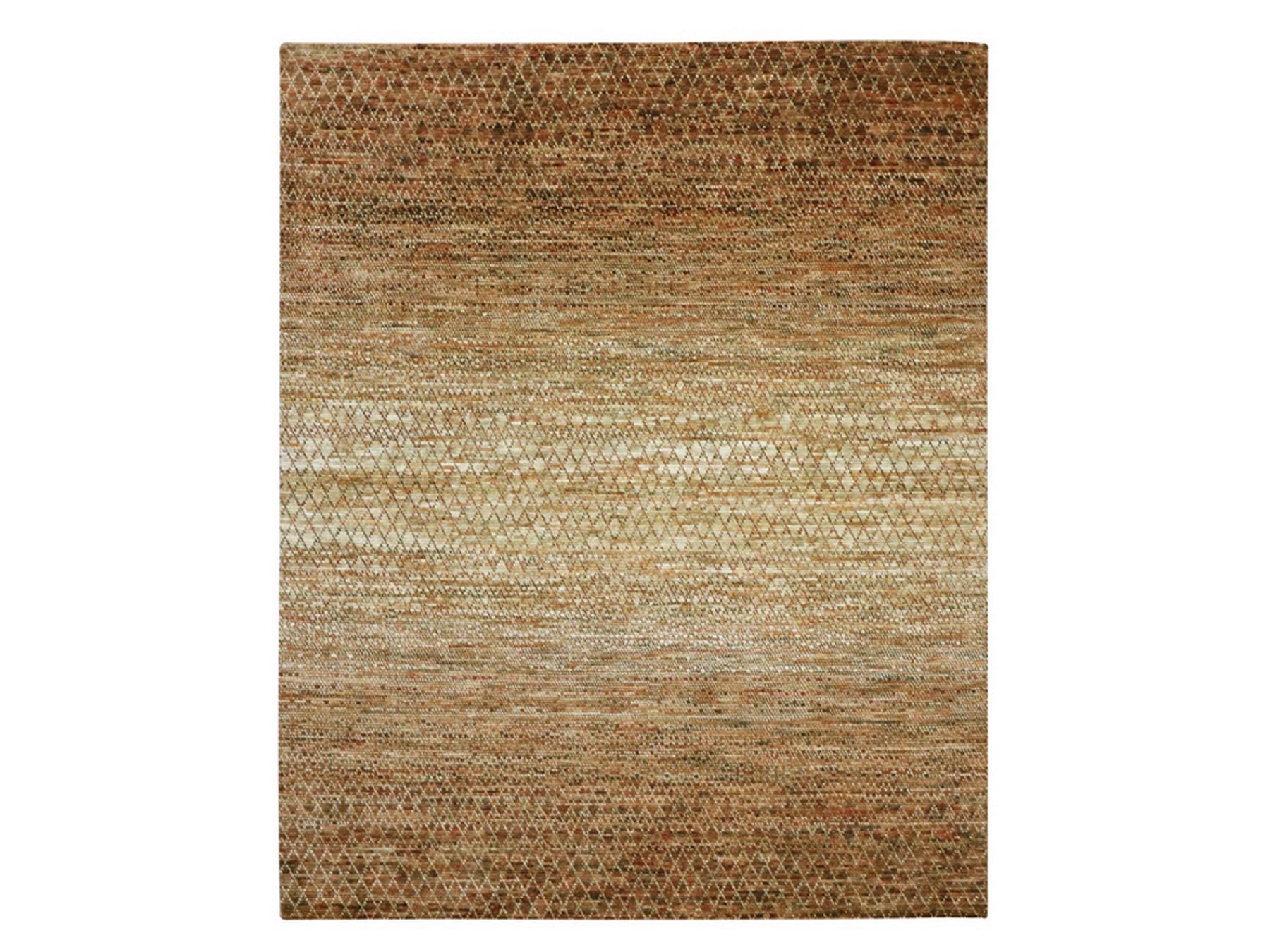 Modern / Contemporary hand-knotted wool rug in Brown, 8'1" x 10'1" — SKU O077109