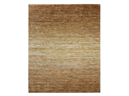 Modern / Contemporary hand-knotted wool rug in Brown, 8'1" x 10'1" — SKU O077109