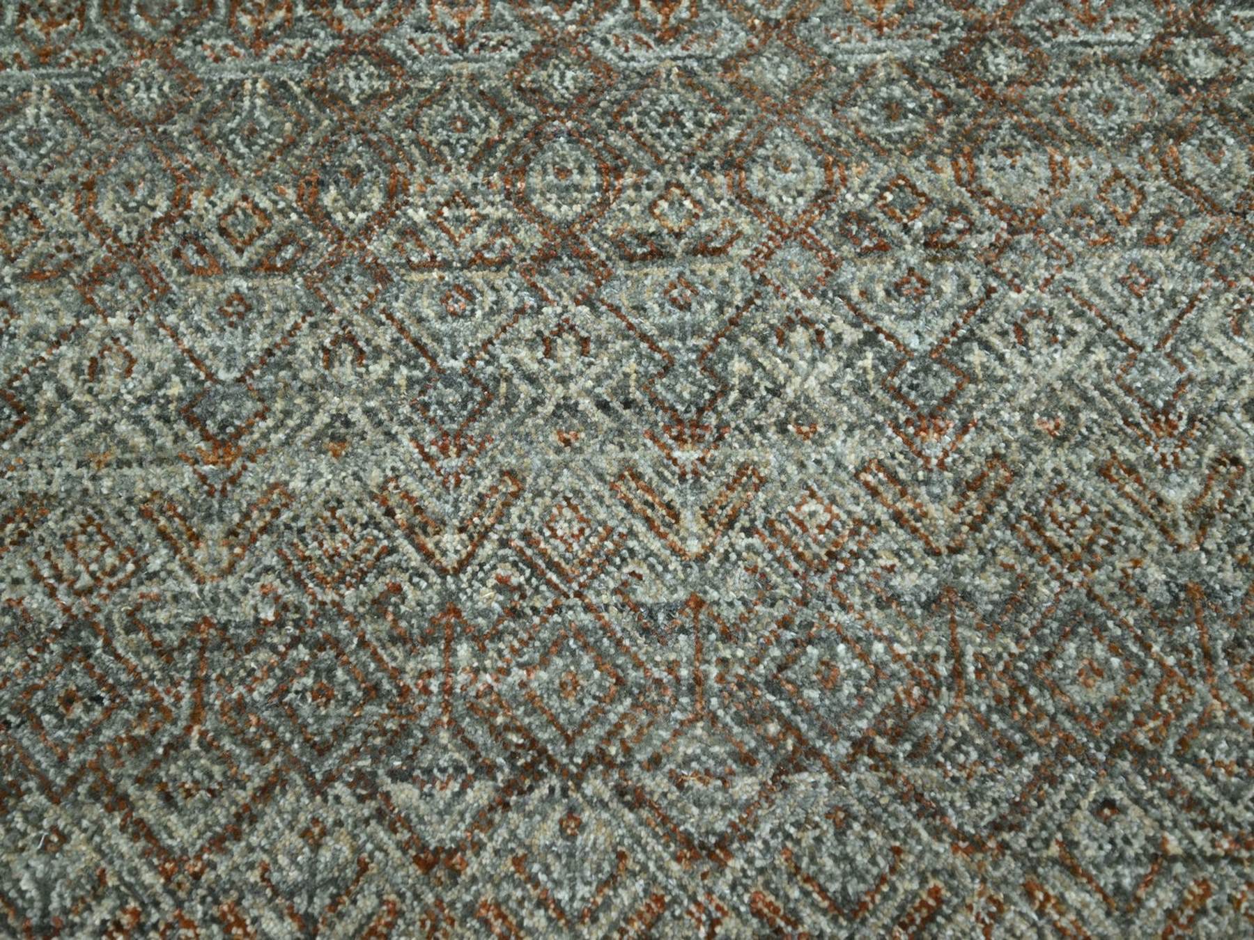 Modern / Contemporary hand-knotted wool rug in Green, 8' x 10' — SKU O077110 (view 8)