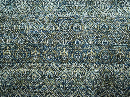 Modern / Contemporary hand-knotted wool rug in Blue, 7'11" x 7'11" — SKU O077111 (view 8)