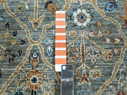 Agra Oushak hand-knotted wool rug in Green, 5'1" x 7' — SKU O077113 (view 4)