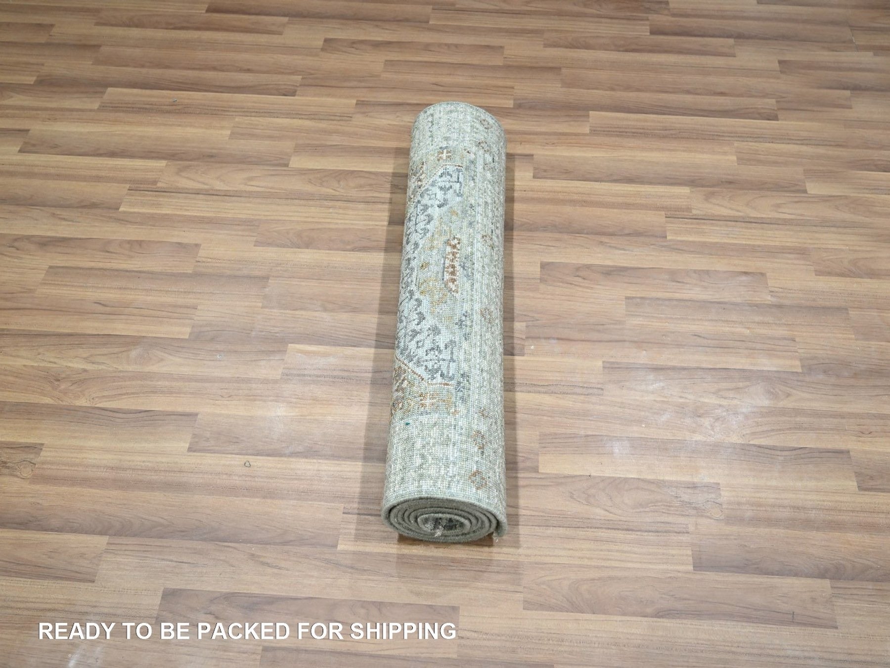 Mamluk Mamluk hand-knotted wool runner in Green, 2'6" x 6'1" — SKU O077117 (view 5)