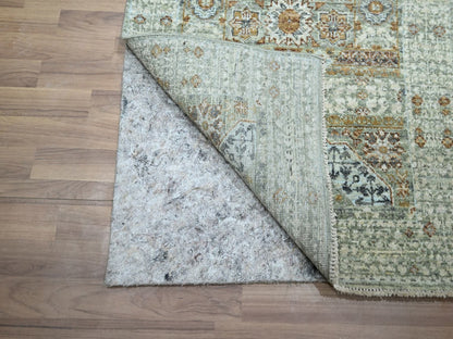 Mamluk Mamluk hand-knotted wool runner in Green, 2'6" x 6'1" — SKU O077118 (view 3)