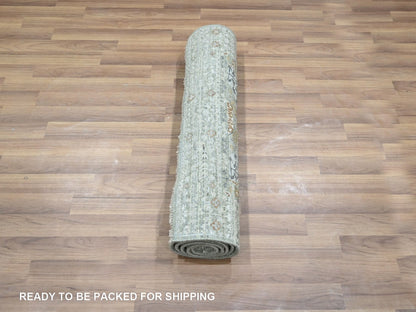 Mamluk Mamluk hand-knotted wool runner in Green, 2'6" x 6'1" — SKU O077118 (view 5)