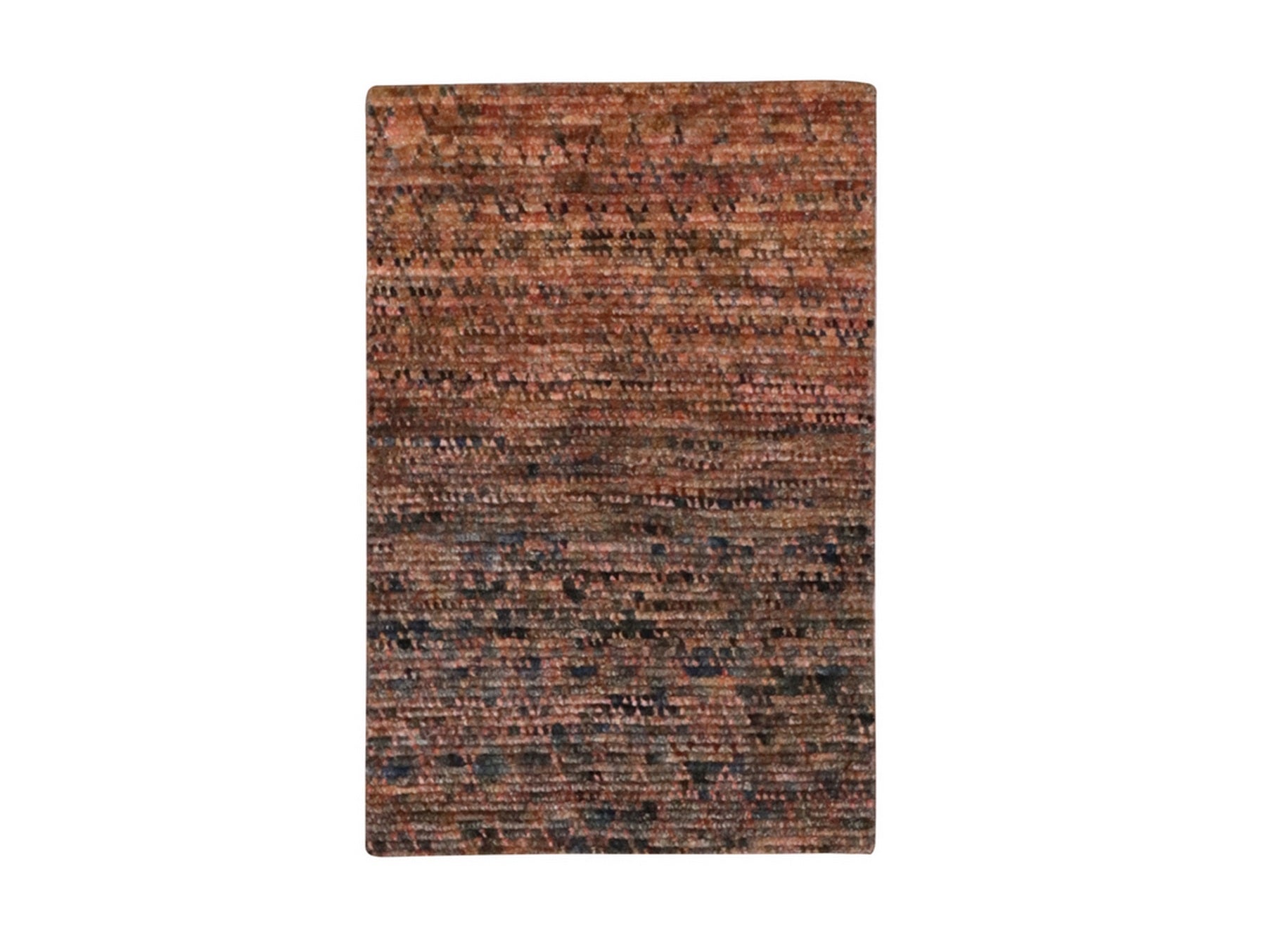 Modern / Contemporary hand-knotted wool rug in Brown, 2' x 3' — SKU O077120