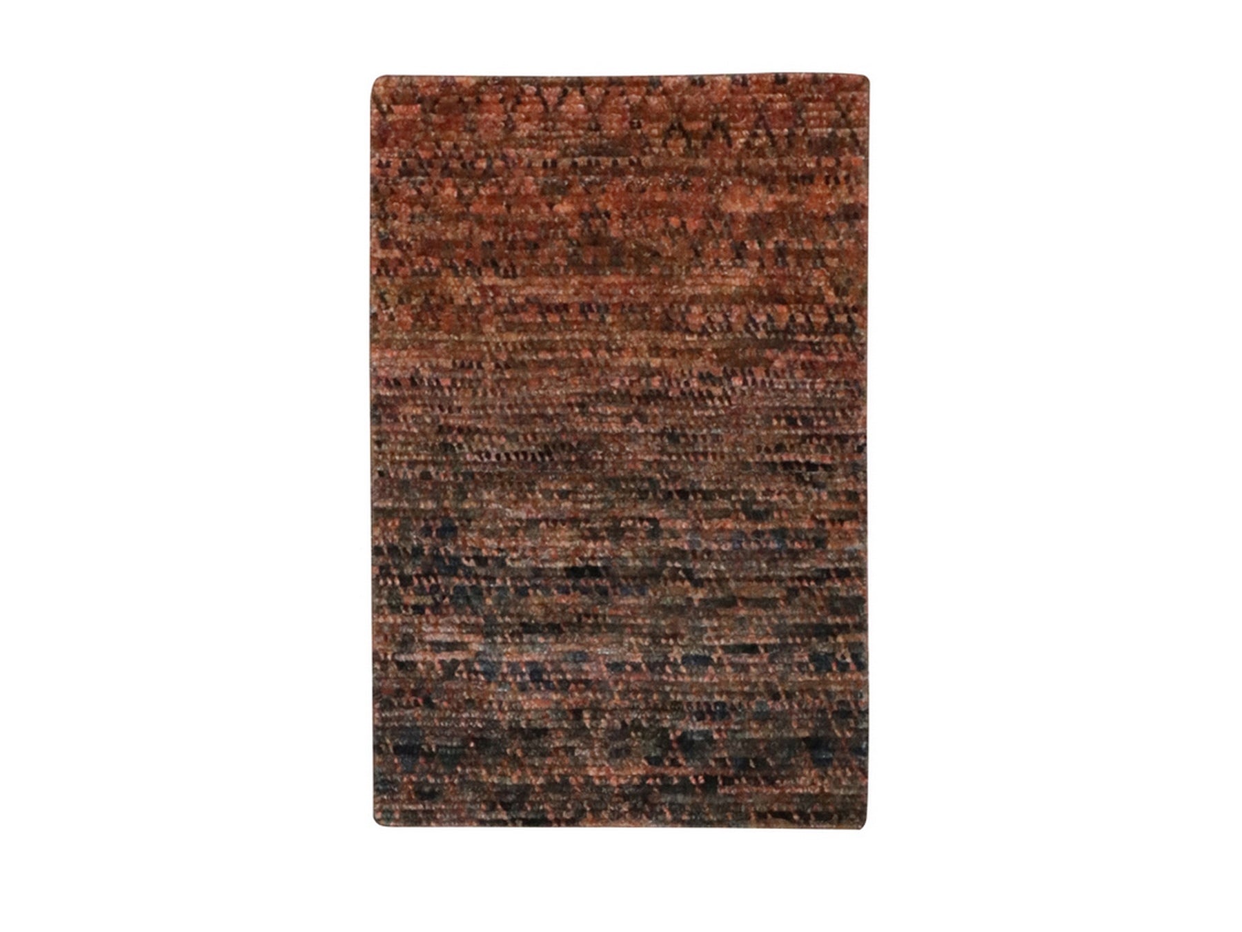 Modern / Contemporary hand-knotted wool rug in Brown, 2' x 3' — SKU O077121