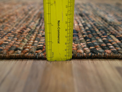 Modern / Contemporary hand-knotted wool rug in Brown, 2' x 3' — SKU O077121 (view 3)