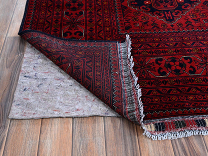 Tribal & Geometric hand-knotted wool rug in Red, 9'9" x 12'8" — SKU O0774 (view 4)