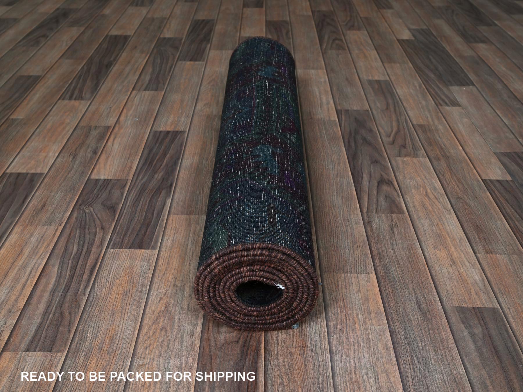 Hamadan Vintage hand-knotted wool runner in Overdyed, 2'11" x 9'9" — SKU O0778 (view 5)