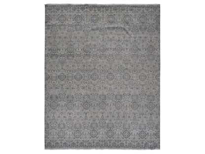 Transitional hand-knotted wool rug in Gray, 11'10" x 14'9" — SKU O078007