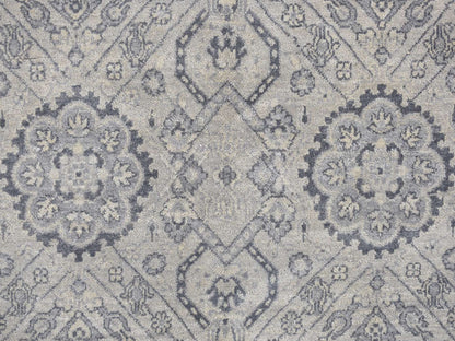 Transitional hand-knotted wool rug in Gray, 11'10" x 14'9" — SKU O078007 (view 8)