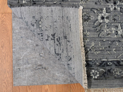 Transitional hand-knotted wool rug in Gray, 12'1" x 17'7" — SKU O078008 (view 4)