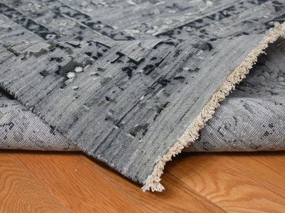 Transitional hand-knotted wool rug in Gray, 12'1" x 17'7" — SKU O078008 (view 6)