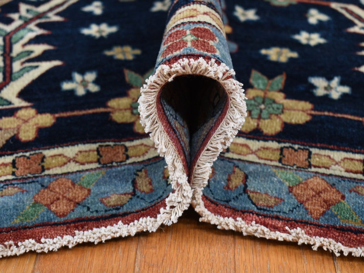 Heriz Heriz hand-knotted wool rug in Red & Blue, 12' x 17'8" — SKU O078009 (view 5)