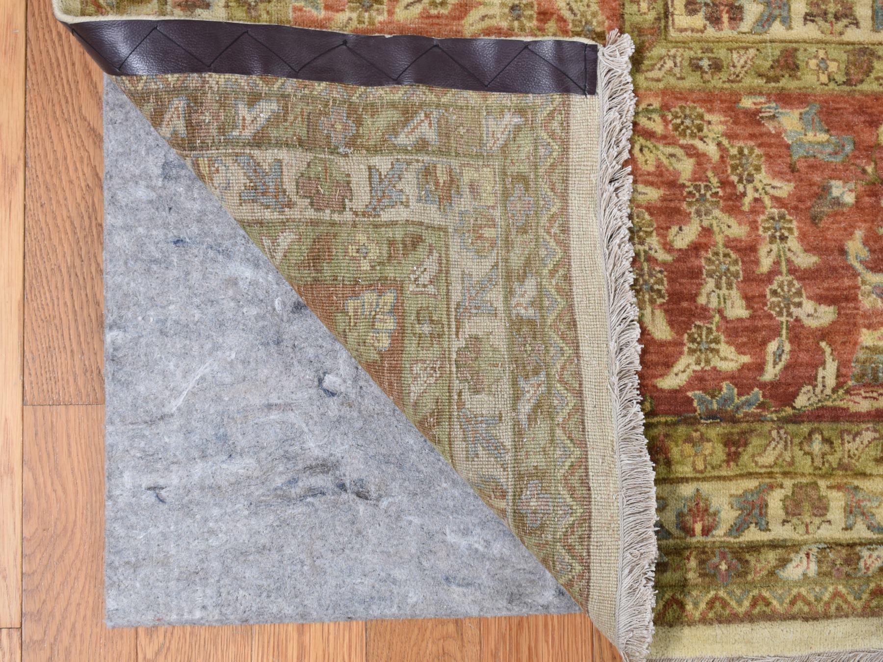 Tabriz Fine Oriental hand-knotted wool rug in Ivory & Red, 11'5" x 14'9" — SKU O078011 (view 4)