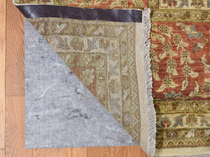 Tabriz Fine Oriental hand-knotted wool rug in Ivory & Red, 11'5" x 14'9" — SKU O078011 (view 4)
